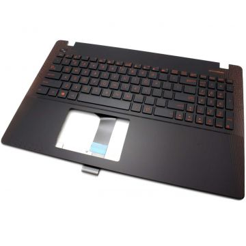 Tastatura Asus F550J rosie cu Palmrest negru-rosu