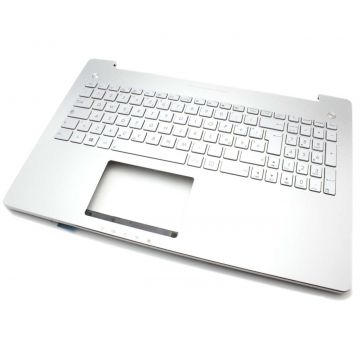 Tastatura Asus N550JK argintie cu Palmrest argintiu iluminata backlit