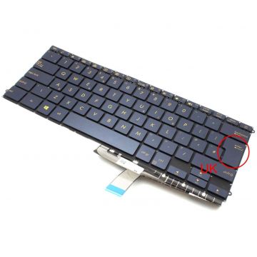 Tastatura Asus ZenBook 3 Deluxe UX490CA iluminata layout UK fara rama enter mare