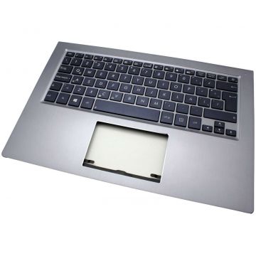 Tastatura Asus Zenbook UX302 neagra cu Palmrest gri iluminata backlit