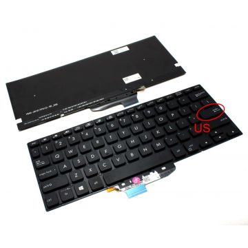 Tastatura Asus ASM18A20J0JH18 iluminata layout US fara rama enter mic