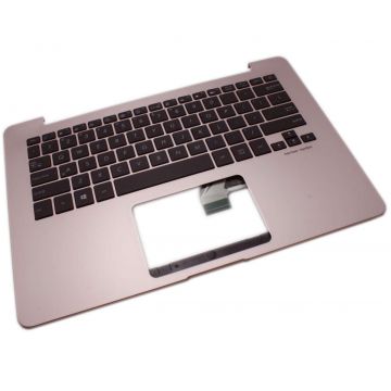 Tastatura Asus ZenBook UX3400UQ Neagra cu Palmrest Roz iluminata backlit