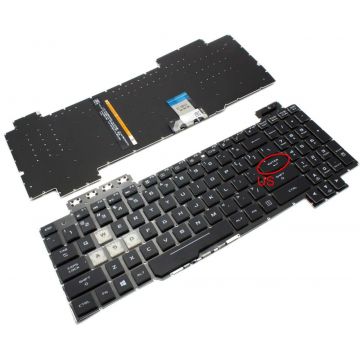 Tastatura Neagra cu Iluminare Alba Asus 90NR00S1-R31RU0 layout US fara rama enter mic