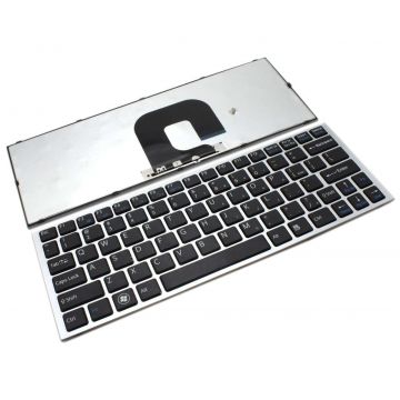 Tastatura Sony Vaio VPCYB14KX/S neagra cu rama argintie