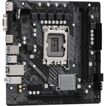 Placa de baza ASRock H610M-HDV, Intel H610, LGA 1700, mATX