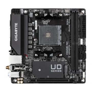 Placa de baza GIGABYTE A520I AC, AMD A520, AM4, mITX