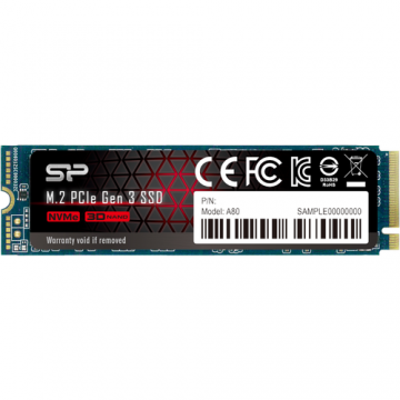 SSD Silicon-Power P34A80, 2TB, PCI Express 3.0 x4, M.2 2280