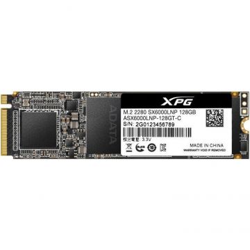 SSD XPG SX6000 Lite, 128GB, M.2-2280, PCIe Gen3x4, 3D NAND