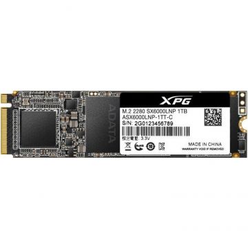 SSD XPG SX6000 Lite, 1TB, M.2-2280, PCIe Gen3x4, 3D NAND