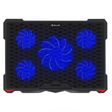 Cooler notebook Basic, 17 LED, USB, negru