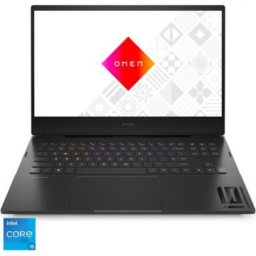 Laptop Gaming OMEN By HP 16-k0029nq cu procesor Intel® Core™ i5-12500H pana la 4.50 GHz, 16.1, Full HD, IPS, 144 Hz, 16GB, 1TB SSD, NVIDIA GeForce RTX 3050 Ti 4GB, Free DOS, Shadow Black