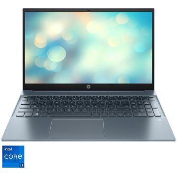 Laptop HP Pavilion 15-eg2021nq cu procesor Intel® Core™ i7-1255U pana la 4.70 GHz, 15.6, Full HD, IPS, 16GB DDR4, 512GB SSD, Intel® Iris® Xe Graphics, Free Dos, Fog Blue