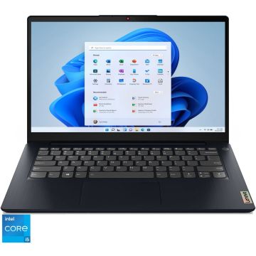 Laptop Lenovo IdeaPad 3 14IAU7 cu procesor Intel® Core™ i5-1235U pana la 4.4 GHz, 14, Full HD, IPS, 8GB, 512GB SSD, Intel® UHD Graphics, Windows 11 Home, Abyss Blue