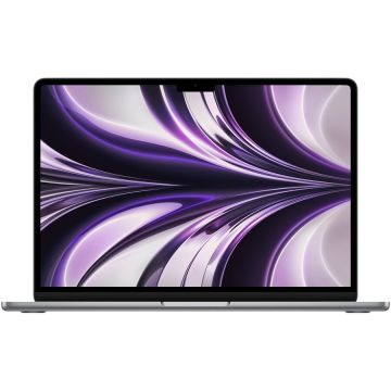 Laptop Apple MacBook Air 13-inch cu procesor Apple M2, 8 nuclee CPU si 8 nuclee GPU, 16 GB, 256GB SSD, Space Grey, INT KB