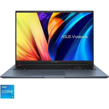 Laptop ASUS VivoBook Pro 16 K6602ZC cu procesor Intel®Core™ i5-12450H pana la 4.40 GHz, 16'', WUXGA, IPS, 16GB, 1TB SSD, NVIDIA® GeForce® RTX™ 3050 4GB, No OS, Quiet Blue