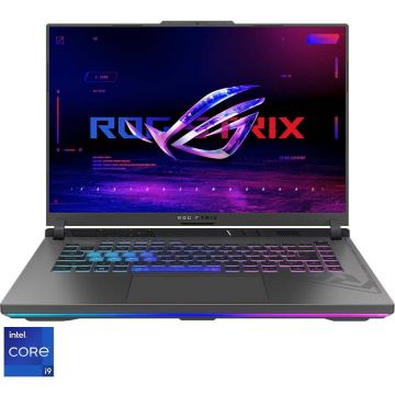 Laptop Gaming ASUS ROG Strix G16 G614JI cu procesor Intel® Core™ i9-13980HX pana la 5.60 GHz, 16, QHD+, IPS, 240Hz, 32GB DDR5, 1TB SSD, NVIDIA® GeForce RTX™ 4070 8GB GDDR6, No OS, Volt Green
