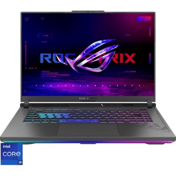 Laptop Gaming ASUS ROG Strix G16 G614JV cu procesor Intel® Core™ i9-13980HX pana la 5.60 GHz, 16, QHD+, IPS, 240Hz, 16GB DDR5, 1TB SSD, NVIDIA® GeForce RTX™ 4060 8GB GDDR6, Windows 11 Home, Eclipse Gray