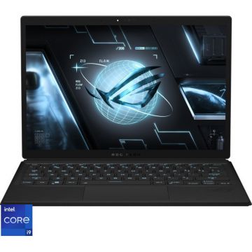Laptop Gaming ASUS ROG Flow Z13 GZ301VF cu procesor Intel® Core™ i9-13900H pana la 5.40 GHz, 13.4, QHD+, 165Hz, IPS, 16GB, 512GB SSD, NVIDIA® GeForce RTX™ 2050 4GB GDDR6, Windows 11 Home, Black