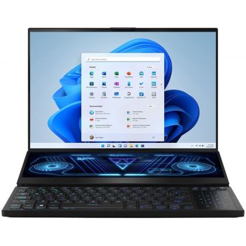 Laptop Gaming ASUS ROG Zephyrus Duo 16 GX650PY cu procesor AMD Ryzen™ 9 7945HX pana la 5.40 GHz, 16, QHD+, Mini LED, 240Hz, 64GB DDR5, 2TB + 2TB PCIe® 4.0 NVMe™ M.2 SSD (RAID 0), NVIDIA® GeForce RTX™ 4090 16GB GDDR6, Windows 11 Home, Black