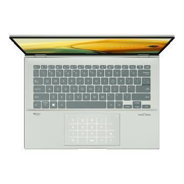 Laptop ASUS Zenbook, UX3402ZA-KP540W, 14.0-inch, WQXGA (2560 x 1600) 16:10, I5-1240P, 16GB LPDDR5 on board, 1TB, Windows 11 Home, Aqua Celadon, 2 years