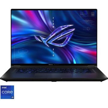 Laptop Gaming ASUS ROG Flow X16 GV601VI cu procesor Intel® Core™ i9-13900H pana la 5.40 GHz, 16, QHD+, Mini LED, 240Hz, Touch, 32GB, 1TB SSD, NVIDIA® GeForce RTX™ 4070 8GB GDDR6, Windows 11 Pro, Off Black