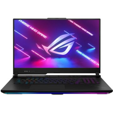 Laptop Gaming ASUS ROG Strix SCAR 17 G733PZ cu procesor AMD Ryzen™ 9 7945HX pana la 5.40 GHz, 17.3, WQHD, IPS, 240Hz, 32GB DDR5, 2TB SSD, NVIDIA® GeForce RTX™ 4080 12GB GDDR6, No OS, Off Black