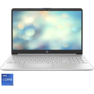 Laptop HP 15s-fq2031nq cu procesor Intel® Core™ i7-1165G7, 15.6, Full HD, 16GB, 512GB SSD, Intel® Iris® Xᵉ Graphics, Free DOS, Natural Silver