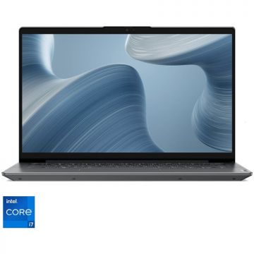Laptop Lenovo IdeaPad 5 14IAL7 cu procesor Intel® Core™ i7-1260P pana la 4.7 GHz, 14, Full HD, IPS, 16GB, 512GB SSD, Intel® Iris® Xe Graphics, No OS, Storm Grey