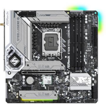 Placa de baza B760M Steel Legend WiFi, LGA 1700 micro ATX