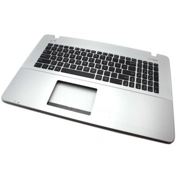 Tastatura Asus 0KNB0-610KUI0015045021402 neagra cu Palmrest Argintiu