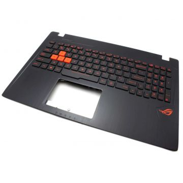Tastatura Asus FX53VW Neagra cu Palmrest Negru iluminata backlit