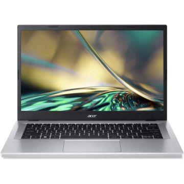 Laptop Acer Aspire 3 A314-23P cu procesor AMD Ryzen™ 3 7320U pana la 4.1 GHz, 14, Full HD, IPS, 8GB DDR5, 256GB SSD, AMD Radeon™ 610M, No OS, Silver
