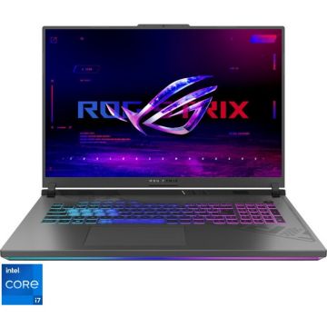 Laptop Gaming ASUS ROG Strix G18 G814JU cu procesor Intel® Core™ i7-13650HX pana la 4.90 GHz, 18, FHD+, IPS, 165Hz, 16GB DDR5, 1TB SSD, NVIDIA® GeForce RTX™ 4050 6GB GDDR6, No OS, Eclipse Gray