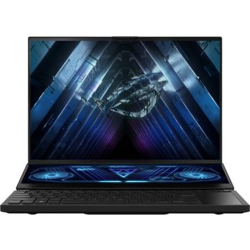 Laptop Gaming ASUS ROG Zephyrus Duo 16 GX650PY cu procesor AMD Ryzen™ 9 7945HX pana la 5.40 GHz, 16, QHD+, Mini LED, 240Hz, 32GB DDR5, 2TB SSD, NVIDIA® GeForce RTX™ 4090 16GB GDDR6, Windows 11 Pro, Black