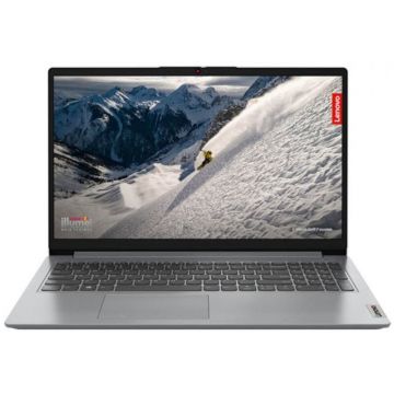 Laptop Lenovo IdeaPad 1 15AMN7 cu procesor AMD Athlon™ Silver 7120U pana la 3.5 GHz, 15.6, HD, 4GB, 256GB SSD, AMD Radeon™ 610M, No OS, Cloud Grey