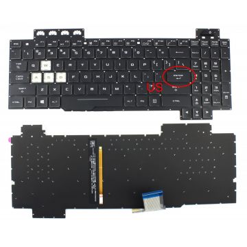 Tastatura Asus TUF Gaming FX705DD iluminata RGB layout US fara rama enter mic
