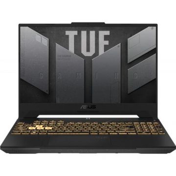Laptop Gaming ASUS TUF F15 FX507ZC4 (Procesor Intel® Core™ i7-12700H (24M Cache, up to 4.70 GHz) 15.6inch FHD 144Hz, 8GB, 512GB SSD, nVidia GeForce RTX 3050 @4GB, Negru/Gri)