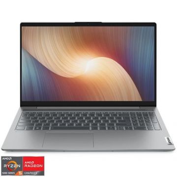 Laptop Lenovo IdeaPad 5 15ABA7, Procesor AMD Ryzen™ 5 5625U pana la 4.3 GHz, 15.6inch Full HD IPS, 16GB, 512GB SSD, AMD Radeon Graphics, No OS, Gri