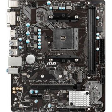 Placa de baza MSI B450M-A PRO MAX, AMD B450, AM4, DDR4, mATX