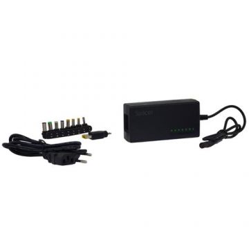 Incarcator universal laptop AC-DC Spacer SPNA-LAP-UNIV, 96W, 9 tipuri de mufe, protectie suplimentara, DC 12/16/18/19/20/24V