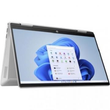 Laptop 2in1 HP Pavilion x360 14-ek0006nn (Procesor Intel® Core™ i5-1235U (12M Cache, up to 4.40 GHz) 14inch FHD Touch, 16GB, 512GB SSD, Intel® Iris® Xe Graphics, Win11 Home, Argintiu)