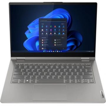 Laptop 2in1 Lenovo ThinkBook 14s Yoga G2 IAP (Procesor Intel® Core™ i5-1235U (12M Cache, up to 4.40 GHz, with IPU), 14inch FHD Touch, 16GB, 512GB SSD, Intel® Iris Xe Graphics, Windows 11 Pro, Gri)
