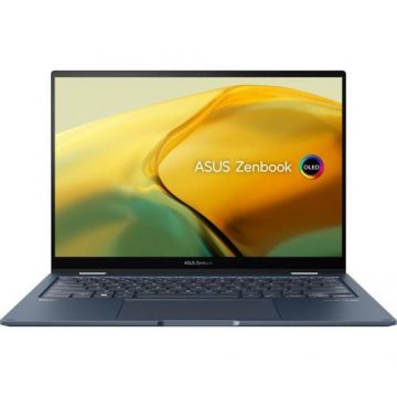 Laptop ASUS Zenbook 14 Flip OLED UP3404VA (Procesor Intel® Core™ i7-1360P (18M Cache, up to 5.00 GHz) 14inch 2.8K 90Hz Touch, 16GB, 1TB SSD, Intel Iris Xe Graphics, Windows 11 Pro, Albastru)