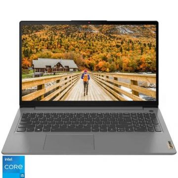 Laptop Lenovo IdeaPad 3 15ITL6 cu procesor Intel® Core™ i5-1155G7 pana la 4.5 GHz, 15.6inch, Full HD, 8GB DDR4, 512GB SSD, Intel® UHD Graphics, No OS, Arctic Grey