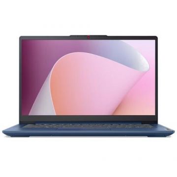Laptop Lenovo IdeaPad Slim 3 14ABR8, Procesor AMD Ryzen™ 5 7530U pana la 4.5 GHz, 14inch Full HD IPS, 8GB, 512GB SSD, AMD Radeon™ Graphics, No OS, Albastru