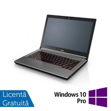 Laptop Refurbished Fujitsu Lifebook E744, Intel Core i3-4000M 2.40GHz, 8GB DDR3, 120GB SSD, 14 Inch, Webcam + Windows 10 Pro
