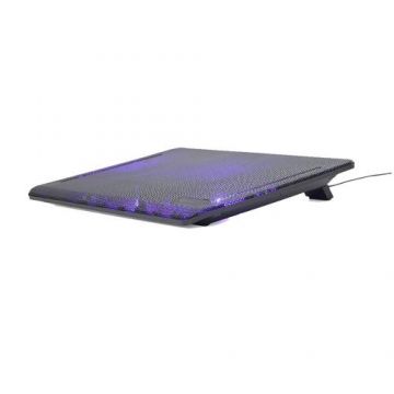 Stand Gembird NBS-2F15-05, LED, pentru notebook 15.6inch (Negru)