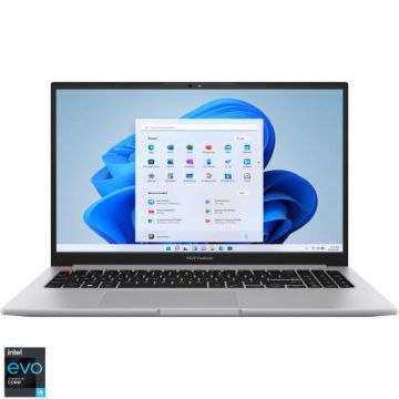 Laptop ASUS VivoBook S15 OLED K3502ZA, Pocesor Intel®Core™ i5-12500H pana la 4.50 GHz, 15.6inch 2.8K OLED, 16GB, 512GB SSD, Intel® Iris Xe Graphics, Windows 11 Pro, Gri