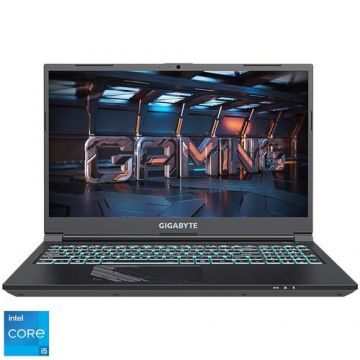 Laptop Gaming Gigabyte G5 KF, Procesor Intel® Core™ i5-12500H pana la 4.50GHz, 15.6inch Full HD 144Hz, 16GB, 512GB SSD, NVIDIA GeForce RTX 4060 8GB GDDR6, Free DOS, Negru