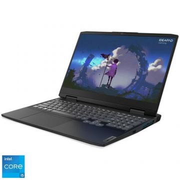 Laptop Gaming Lenovo IdeaPad 3 15IAH7, Procesor Intel® Core™ i5-12450H pana la 4.40 GHz, 15.6inch Full HD IPS 120 Hz, 8GB, 512GB SSD, NVIDIA GeForce RTX 3050 4GB GDDR6, No OS, Gri